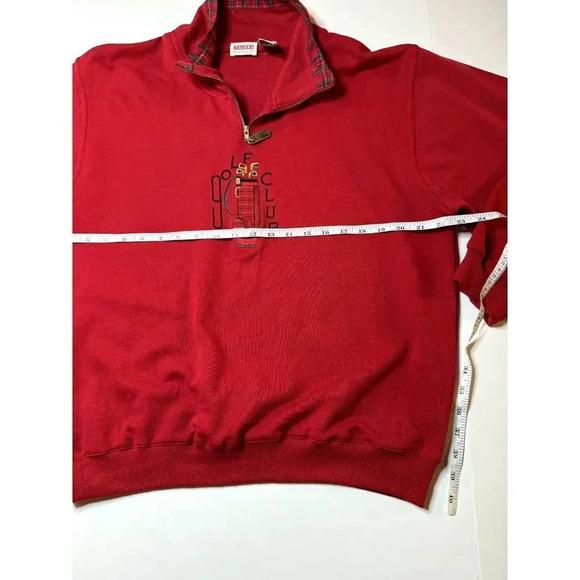 Vintage Line Up Golf Christmas Theme 1/4 Zip Pullover Size Medium - Picture 6 of 7